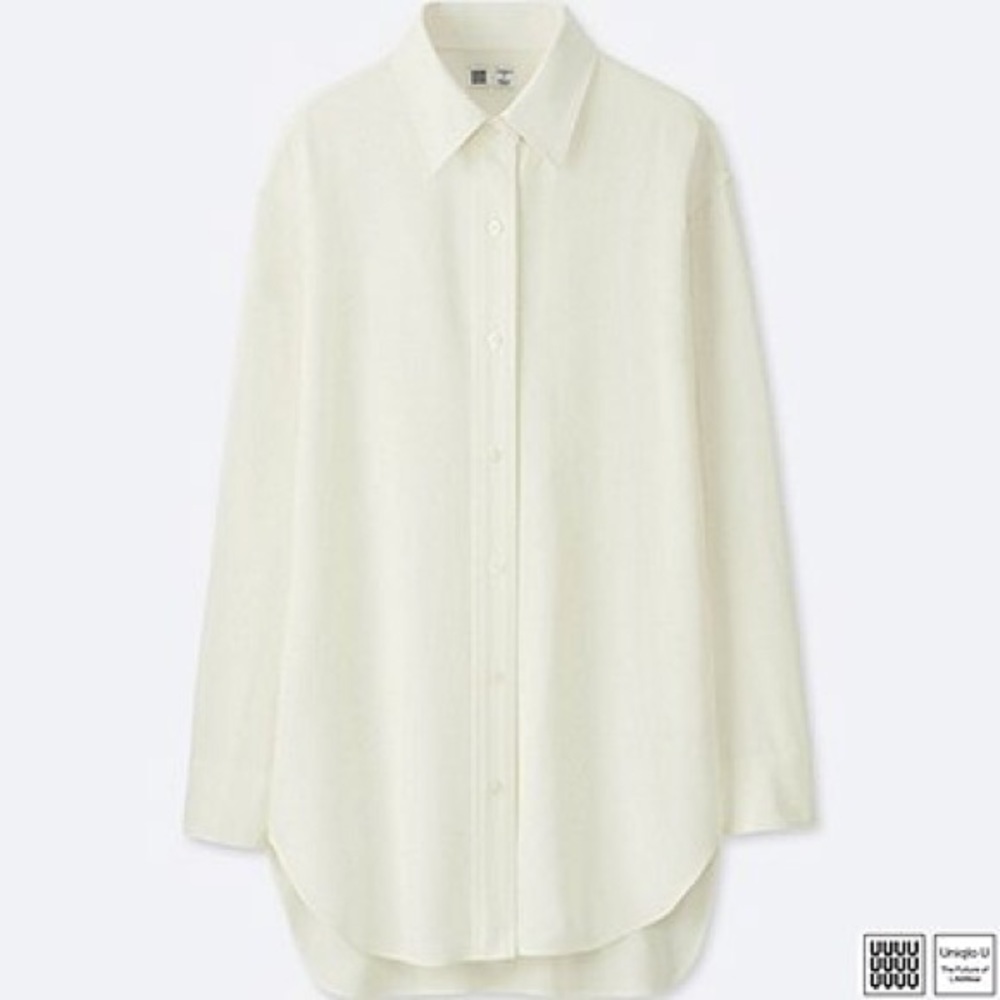 Uniqlo U Drapy Twill Long Sleeve Tunic